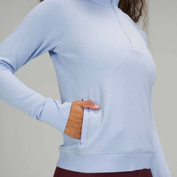 lululemon athletica Light Blue Cowl Neck Sweater - Picture 2 of 12